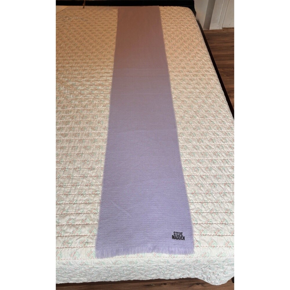 Steve Madden Lilac Acrylic Knit Scarf/wrap 76X13